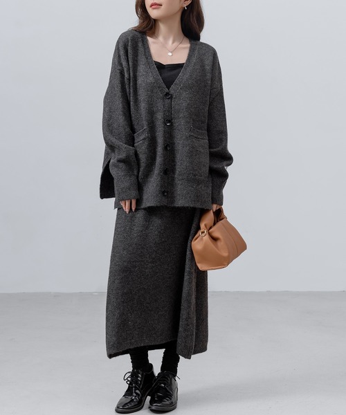 セール】【セットアップ】スリットで抜け感+。長袖オーバーサイズ