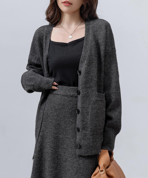 セール】【セットアップ】スリットで抜け感+。長袖オーバーサイズ