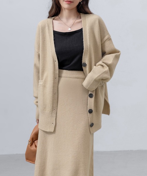 セール】【セットアップ】スリットで抜け感+。長袖オーバーサイズ