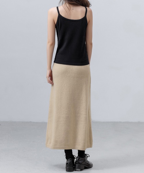 DAY CLOSET(デイ クローゼット)の「【セットアップ】スリットで抜け感+。長袖オーバーサイズリブニットカーディガン+スカート 上下2点セット レディース(セットアップ・レディース・ダークグレー/ベージュ・FREE)」の10枚目の写真