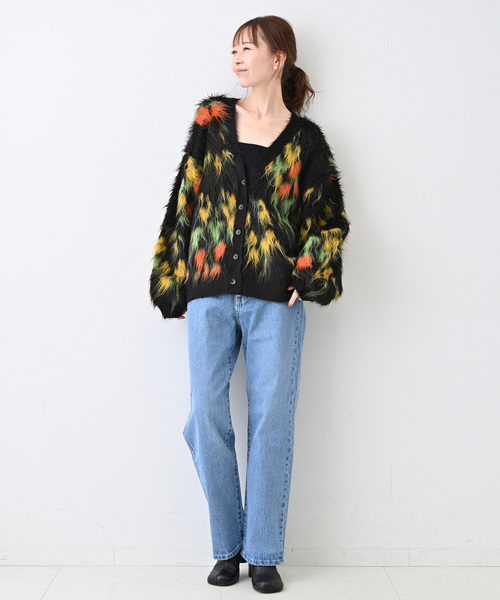 ◆スローブイエナ　LES FLEURSシャギーカーディガン SLOBE IENA（スローブイエナ）の「LES FLEURS シャギーカーディガン