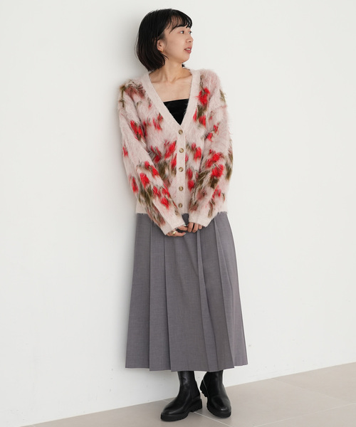 SLOBE IENA（スローブイエナ）の「LES FLEURS シャギーカーディガン