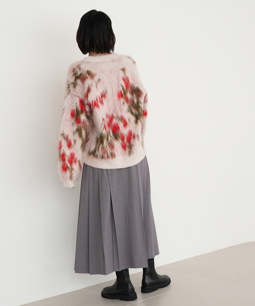 ◆スローブイエナ　LES FLEURSシャギーカーディガン SLOBE IENA（スローブイエナ）の「LES FLEURS シャギーカーディガン
