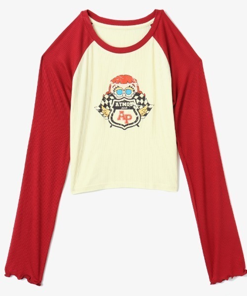 【セール】atmos pink x LiLi “Grumpy(C)”Raglan Sleeve LS T-shirt / アトモス ピンク X リリ グランピー ラグラン スリーブ エルエス ティーシャツ（Tシャツ/カットソー）｜atmos pink（アトモスピンク）