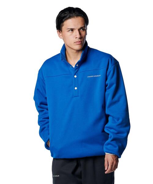 【セール】UAディーエヌエー フリース 1/4ボタン トップス（ライフスタイル/メンズ）（その他アウター）｜UNDER ARMOUR（アンダーアーマー）