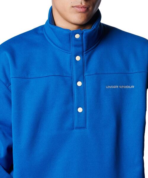 UNDER ARMOUR(アンダーアーマー)の「UAディーエヌエー フリース 1/4ボタン トップス(ライフスタイル/メンズ)(スウェット・メンズ・ブルー系・3XL/S/XL/M/L/2XL)」の6枚目の写真