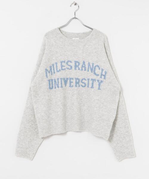 ITEMS URBANRESEARCH(アイテムズ アーバンリサーチ)の「ブークレビッグロゴニット(ニット/セーター・レディース・ブラウン/ライトグレー/ミント・FREE)」の10枚目の写真