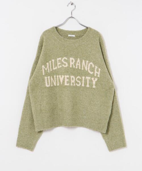 ITEMS URBANRESEARCH(アイテムズ アーバンリサーチ)の「ブークレビッグロゴニット(ニット/セーター・レディース・ブラウン/ライトグレー/ミント・FREE)」の14枚目の写真