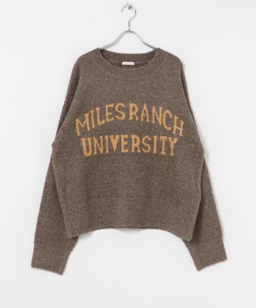 ITEMS URBANRESEARCH(アイテムズ アーバンリサーチ)の「ブークレビッグロゴニット(ニット/セーター・レディース・ブラウン/ライトグレー/ミント・FREE)」の19枚目の写真