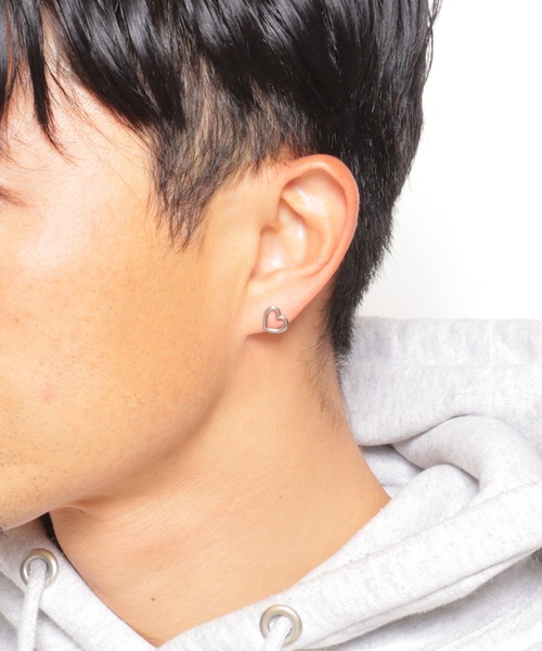 ANCHOR(アンカー)の「ハート ピアス(ピアス(片耳用)・メンズ・シルバー・FREE)」の3枚目の写真