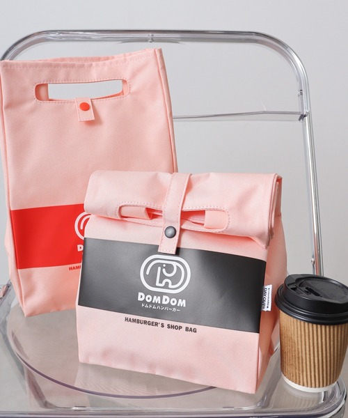 DAY OUT(デイアウト)の「ドムドム ハンバーガー / DAY OUT ハンバーガーズ ショップバッグ(ハンドバッグ・メンズ・レッド系/レッド/ブラック・FREE)」の2枚目の写真