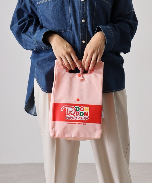 DAY OUT(デイアウト)の「ドムドム ハンバーガー / DAY OUT ハンバーガーズ ショップバッグ(ハンドバッグ・メンズ・レッド系/レッド/ブラック・FREE)」の14枚目の写真