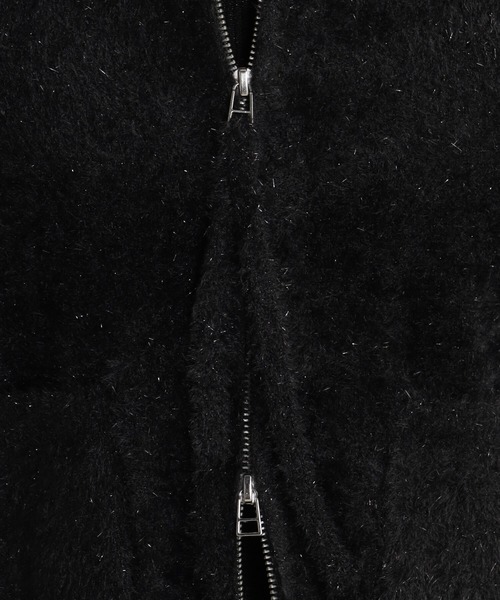 FOUND GOOD（ファウンドグッド）の「ラメシャギーニットZIPCD（カーディガン/ボレロ・レディース・グレー系2/ブラウン系3/ブラック/ブルー系5・L/M）」の14枚目の写真