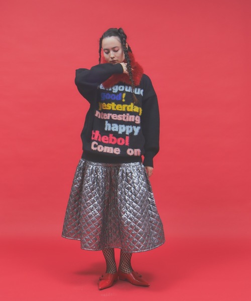 manana suerte（マニャーナスエルテ）の「マルチカラーロゴニット（ニット/セーター・レディース・ブラック/ホワイト・FREE）」の16枚目の写真