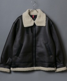 ALPHA（アルファ）の「ALPHA/アルファ B-3 FAKE MOUTON JACKET フェイクレザームートンジャケット（ブルゾン）」