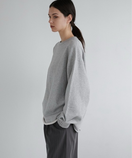 LA PEAU DE GEM(ラポドゥジェム)の「【LA PEAU DE GEM】 ピンタックスウェット(スウェット・レディース・グレー/ブラック・FREE)」の5枚目の写真