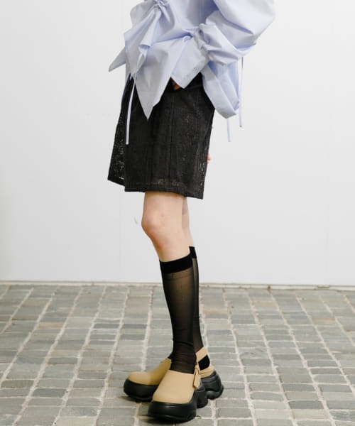 KBF シアーエンブロイダリーハーフパンツ ライトブルー 【公式通販】