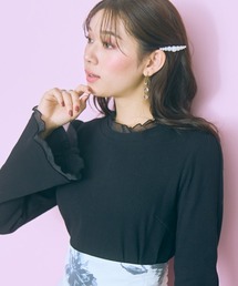 marun | ＜大きいサイズ＞チュールドッキングフレアトップス　marun(Tシャツ/カットソー)