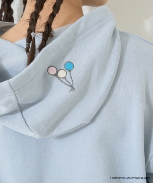 LOVETOXIC（ラブトキシック）の「【サンリオキャラクターズ】キャラクターアソートパーカ（パーカー・キッズ・ブラック/オフホワイト/エメラルド/サックスブルー・S:140cm/L:160cm/M:150cm）」の8枚目の写真