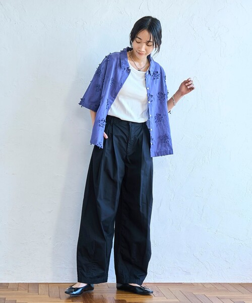 coen（コーエン）の「ランタンパンツ（その他パンツ・レディース・イエロー/ベージュ/オリーブ/ブラック/ナチュラル・L/M）」の9枚目の写真