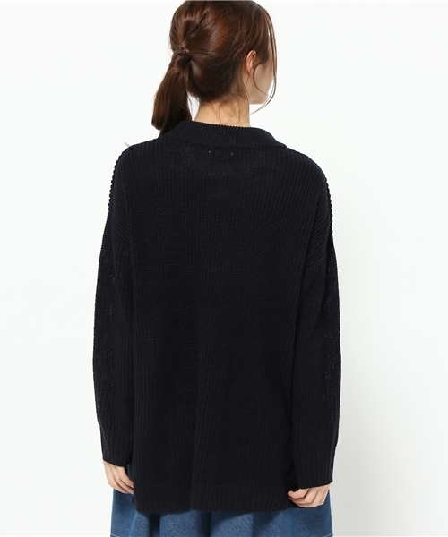 earth music&ecology(アースミュージックアンドエコロジー)の「ケーブルニットプルオーバー(ニット/セーター・レディース・LT.Gray/ブラウン/カーキ/ネイビー・FREE)」の7枚目の写真