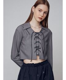 EMODA | レースアップショートシャツ(シャツ/ブラウス)