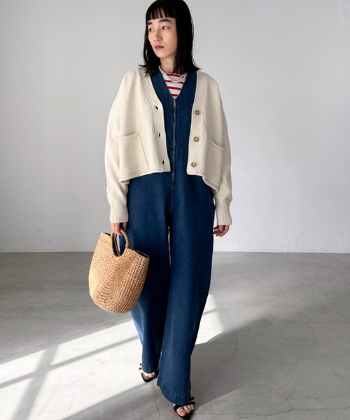 Doux archives（ドゥアルシーヴ）の「コットンオーバーカーデ（カーディガン/ボレロ・レディース・アイボリー/チャコールグレー/ラベンダー・FREE）」の20枚目の写真