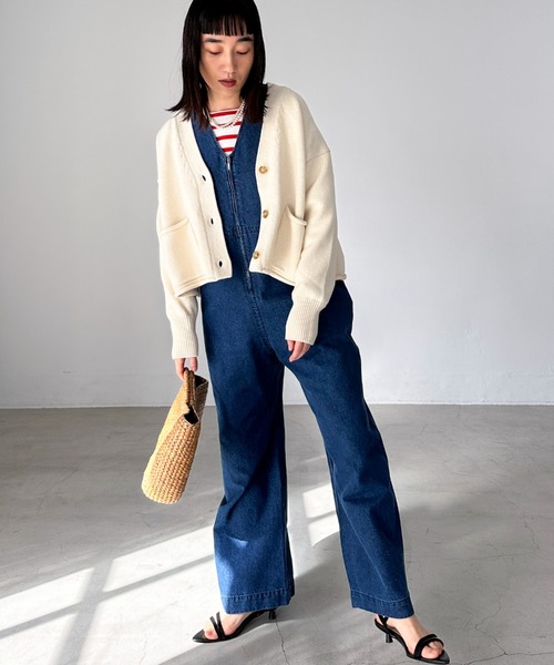 Doux archives（ドゥアルシーヴ）の「コットンオーバーカーデ（カーディガン/ボレロ・レディース・アイボリー/チャコールグレー/ラベンダー・FREE）」の19枚目の写真