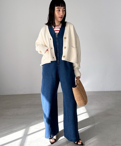 Doux archives（ドゥアルシーヴ）の「コットンオーバーカーデ（カーディガン/ボレロ・レディース・アイボリー/チャコールグレー/ラベンダー・FREE）」の17枚目の写真