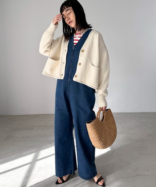 Doux archives（ドゥアルシーヴ）の「コットンオーバーカーデ（カーディガン/ボレロ・レディース・アイボリー/チャコールグレー/ラベンダー・FREE）」の16枚目の写真