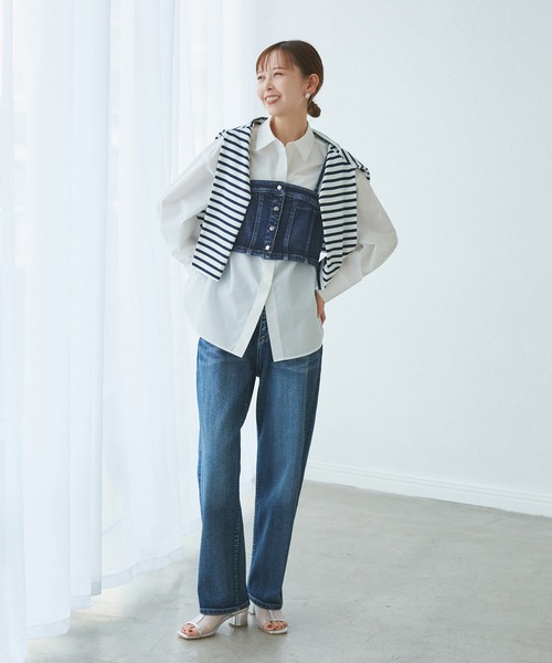 ROPE' PICNIC(ロペピクニック)の「デニムビスチェ(ベスト・レディース・ブルー/ブルー系その他5・38)」の4枚目の写真