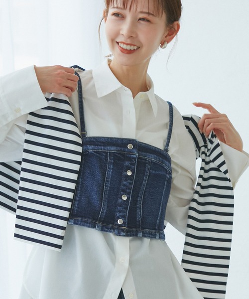 ROPE' PICNIC(ロペピクニック)の「デニムビスチェ(ベスト・レディース・ブルー/ブルー系その他5・38)」の5枚目の写真