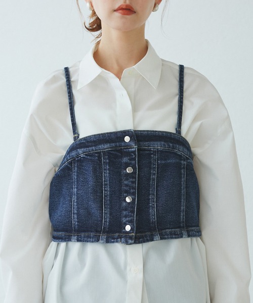ROPE' PICNIC(ロペピクニック)の「デニムビスチェ(ベスト・レディース・ブルー/ブルー系その他5・38)」の15枚目の写真