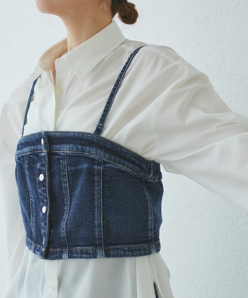 ROPE' PICNIC(ロペピクニック)の「デニムビスチェ(ベスト・レディース・ブルー/ブルー系その他5・38)」の18枚目の写真