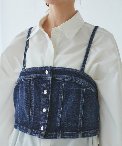 ROPE' PICNIC(ロペピクニック)の「デニムビスチェ(ベスト・レディース・ブルー/ブルー系その他5・38)」の19枚目の写真