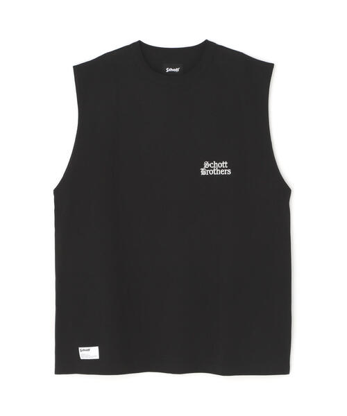 Schott(ショット)の「Schott/ショット/B.S. SLEEVELESS T-SHIRT/ブラックシープ スリーブレス Tシャツ(Tシャツ/カットソー・メンズ・チャコールグレー/ホワイト・XL/L/M)」の13枚目の写真