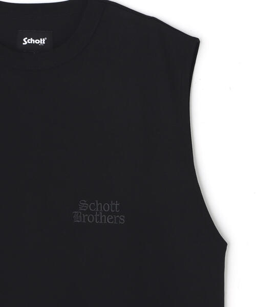 Schott(ショット)の「Schott/ショット/B.S. SLEEVELESS T-SHIRT/ブラックシープ スリーブレス Tシャツ(Tシャツ/カットソー・メンズ・チャコールグレー/ホワイト・XL/L/M)」の8枚目の写真