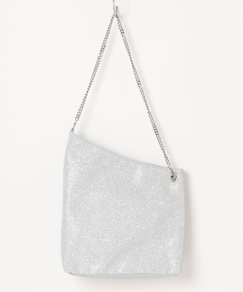 Kana（カナ）の「シャイニー  バイアス ショルダー パーティー バッグ 内ポケット付き 結婚式 二次会 お呼ばれ オケージョン（ショルダーバッグ・レディース・ゴールド/シルバー/ブラック・フリー）」の4枚目の写真