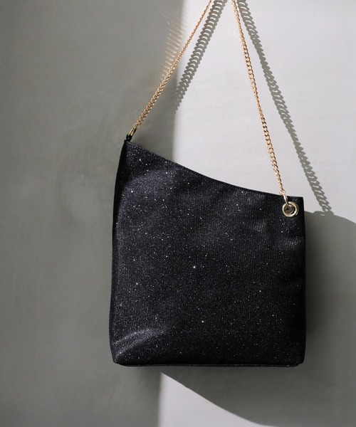 Kana（カナ）の「シャイニー  バイアス ショルダー パーティー バッグ 内ポケット付き 結婚式 二次会 お呼ばれ オケージョン（ショルダーバッグ・レディース・ゴールド/シルバー/ブラック・フリー）」の21枚目の写真