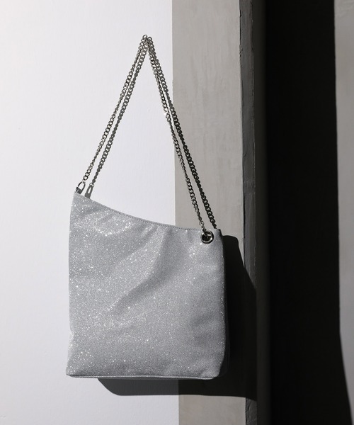 Kana（カナ）の「シャイニー  バイアス ショルダー パーティー バッグ 内ポケット付き 結婚式 二次会 お呼ばれ オケージョン（ショルダーバッグ・レディース・ゴールド/シルバー/ブラック・フリー）」の16枚目の写真