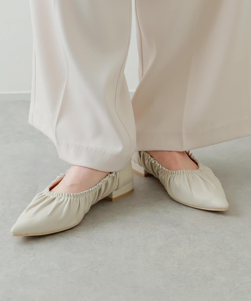 セール】ギャザーフラットシューズ（パンプス）｜SENSE OF PLACE