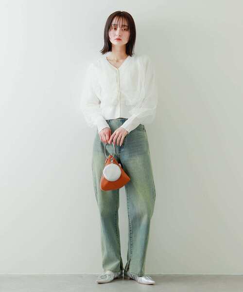 SENSE OF PLACE by URBAN RESEARCH（センスオブプレイスバイアーバンリサーチ）の「ギャザーフラットシューズ（バレエシューズ・レディース・シルバー/アイボリー/ブラック・SMALL/LARGE/MEDIUM）」の22枚目の写真