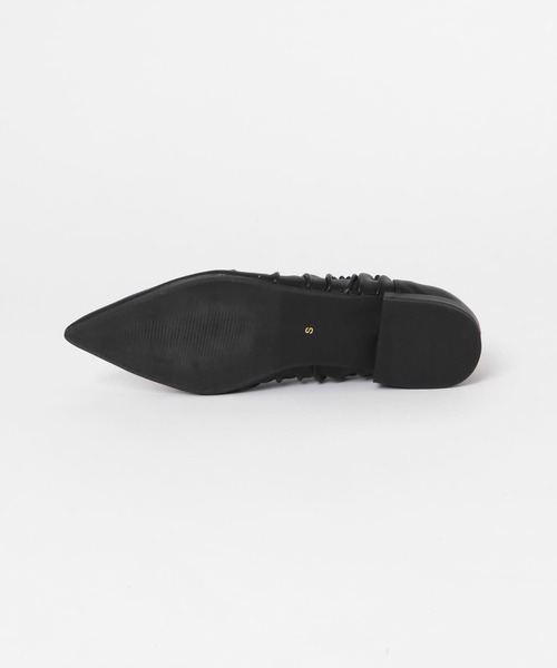 SENSE OF PLACE by URBAN RESEARCH（センスオブプレイスバイアーバンリサーチ）の「ギャザーフラットシューズ（バレエシューズ・レディース・シルバー/アイボリー/ブラック・SMALL/LARGE/MEDIUM）」の7枚目の写真