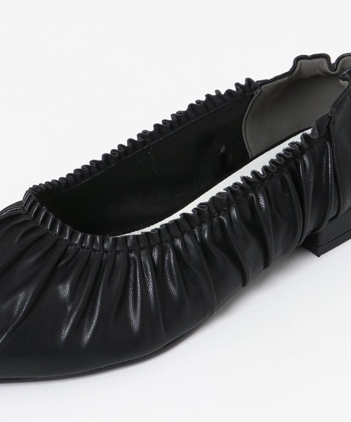 SENSE OF PLACE by URBAN RESEARCH（センスオブプレイスバイアーバンリサーチ）の「ギャザーフラットシューズ（バレエシューズ・レディース・シルバー/アイボリー/ブラック・SMALL/LARGE/MEDIUM）」の8枚目の写真