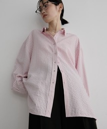 Aunt Marie's | オーバーサイズベーシックサッカーストライプシャツ【人気アイテム/新色追加！】(シャツ/ブラウス)