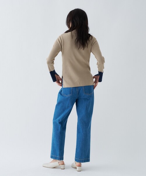 cloenc（クロエンス）の「【マシンウォッシュ】コットンデニムテーパードパンツ（デニムパンツ・レディース・ブルー/ブルー系その他・02/03/01）」の8枚目の写真