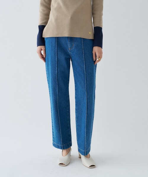 cloenc（クロエンス）の「【マシンウォッシュ】コットンデニムテーパードパンツ（デニムパンツ・レディース・ブルー/ブルー系その他・02/03/01）」の9枚目の写真