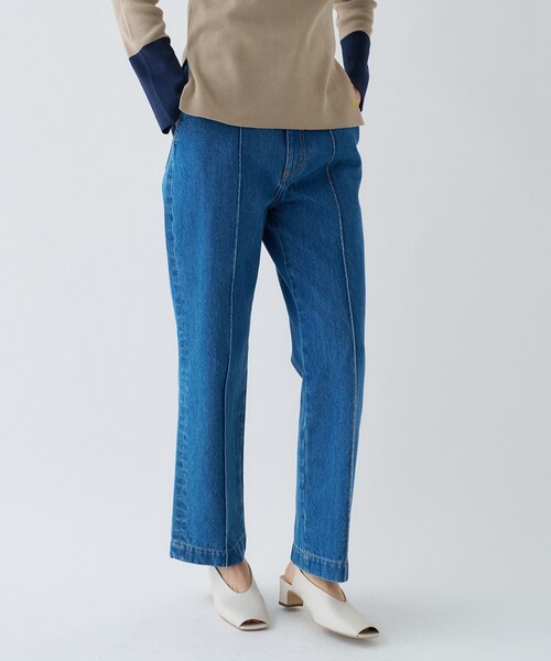 cloenc（クロエンス）の「【マシンウォッシュ】コットンデニムテーパードパンツ（デニムパンツ・レディース・ブルー/ブルー系その他・02/03/01）」の10枚目の写真
