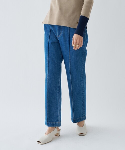 cloenc（クロエンス）の「【マシンウォッシュ】コットンデニムテーパードパンツ（デニムパンツ・レディース・ブルー/ブルー系その他・02/03/01）」の11枚目の写真