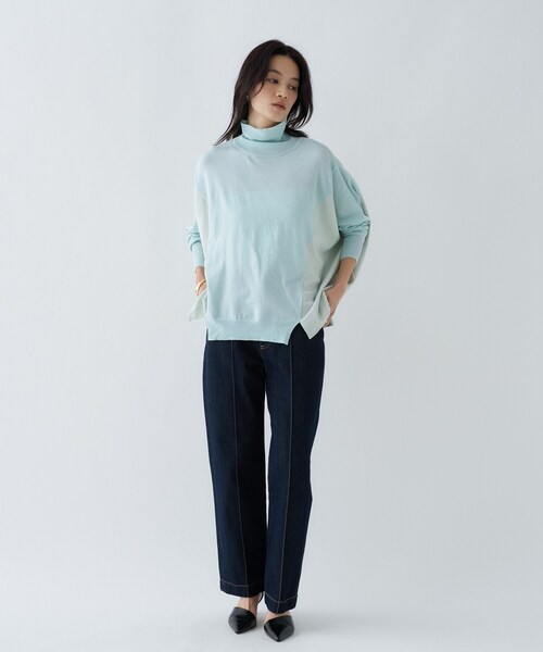 cloenc（クロエンス）の「【マシンウォッシュ】コットンデニムテーパードパンツ（デニムパンツ・レディース・ブルー/ブルー系その他・02/03/01）」の21枚目の写真